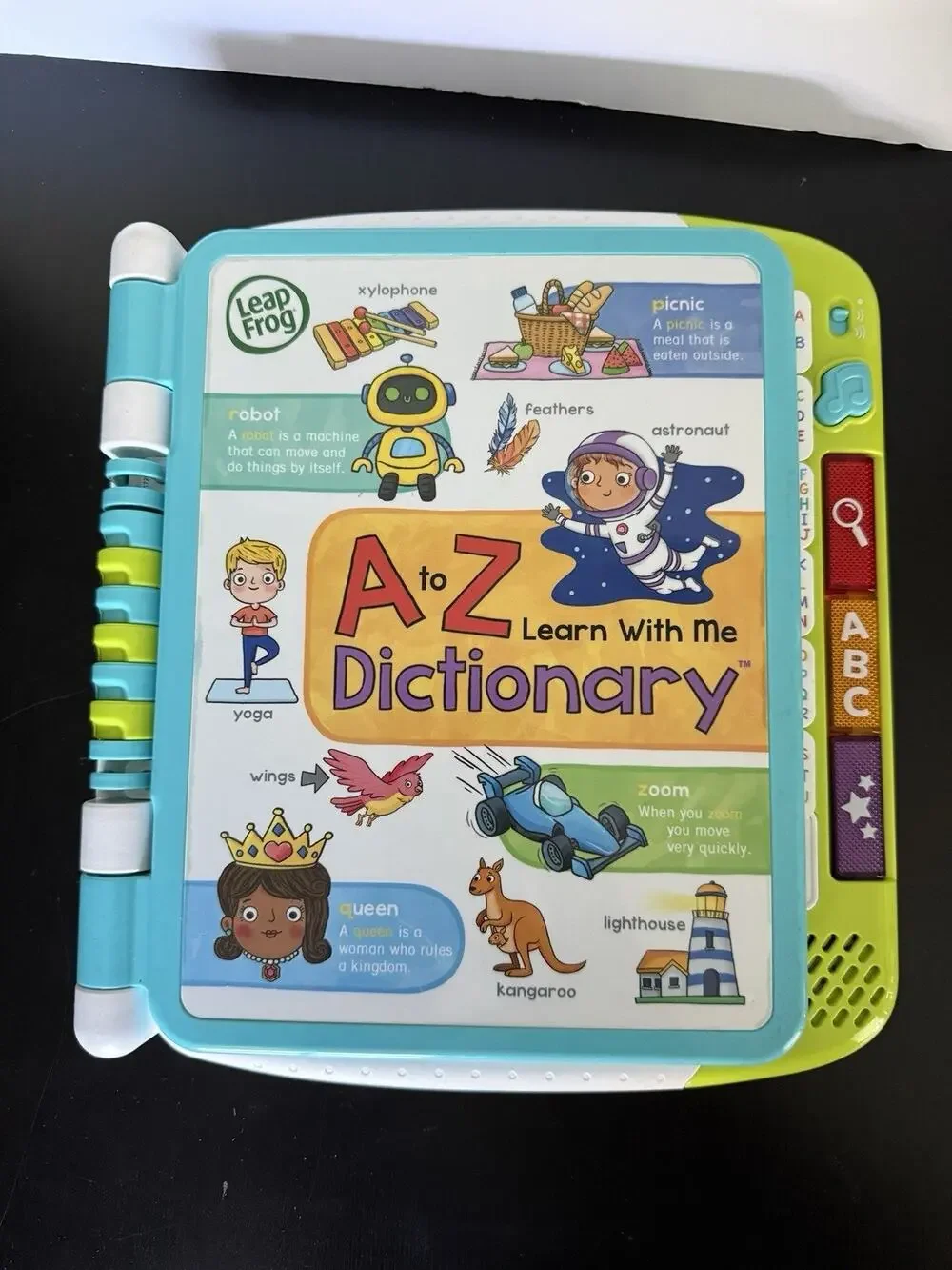 LeapFrog A to Z Learn With Me Dictionary Book for LeapStart Platform Tested